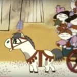 Пони бегает по кругу